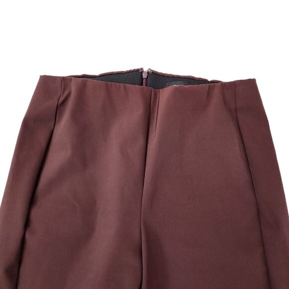 Theory Pants Womens‎ 6 Burgundy Navalene Skinny Stretch Zip Back Career Office - Picture 3 of 10